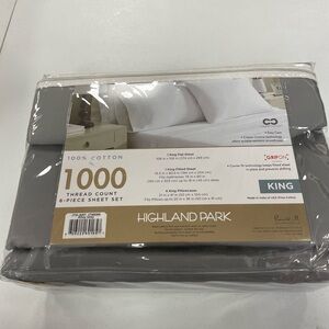 Gray 1000 Thread Count King Sheet Set